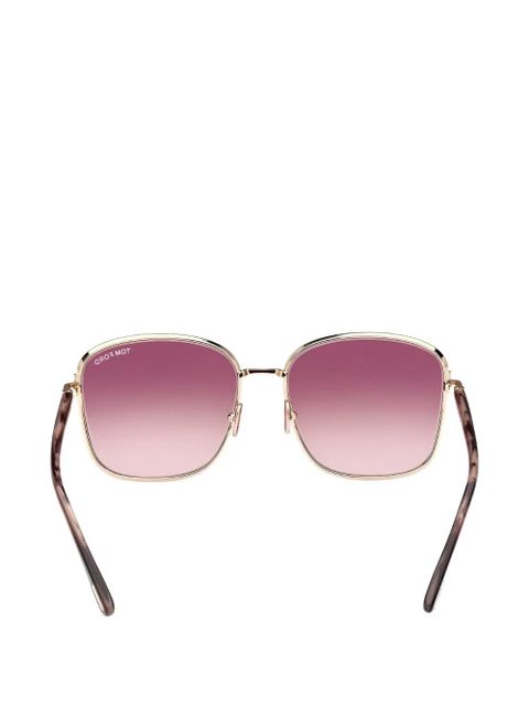 TOM FORD square full rim sunglasses - Gold