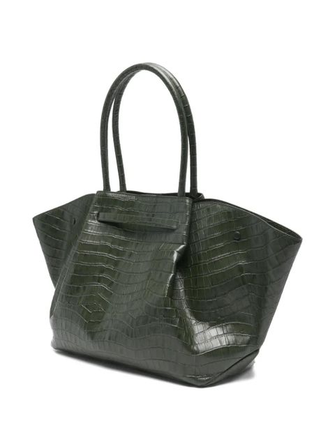 DeMellier crocodile-embossed leather shoulder bag - Green - zdjęcie produktu nr 2