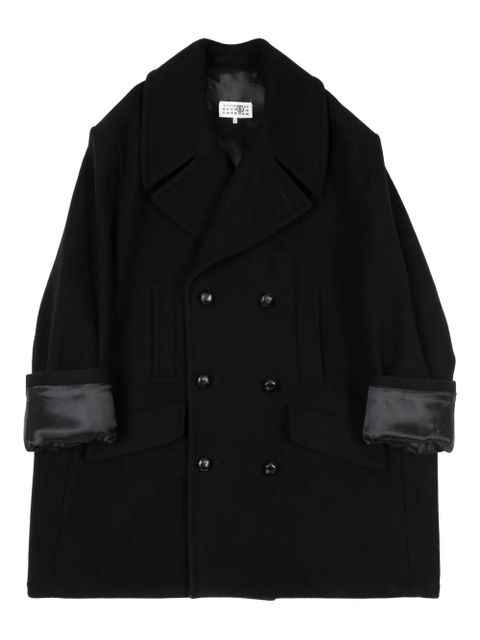 MM6 Maison Margiela wool coat - Black - zdjęcie produktu nr 1
