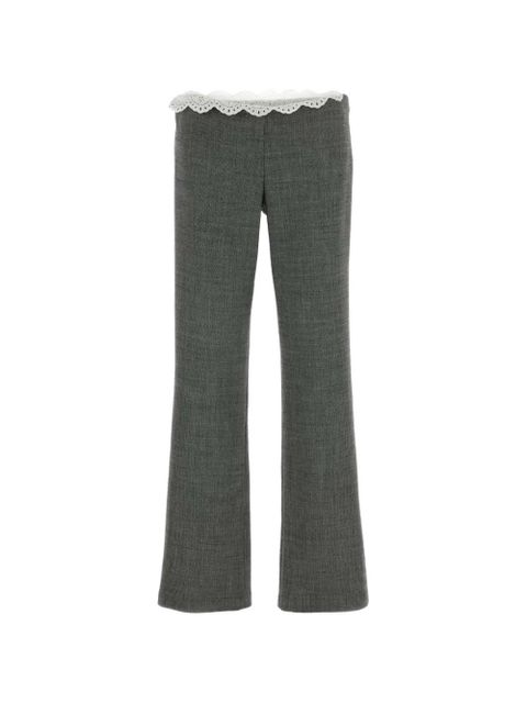 Magda Butrym lace-trim trousers - Grey - zdjęcie produktu nr 1