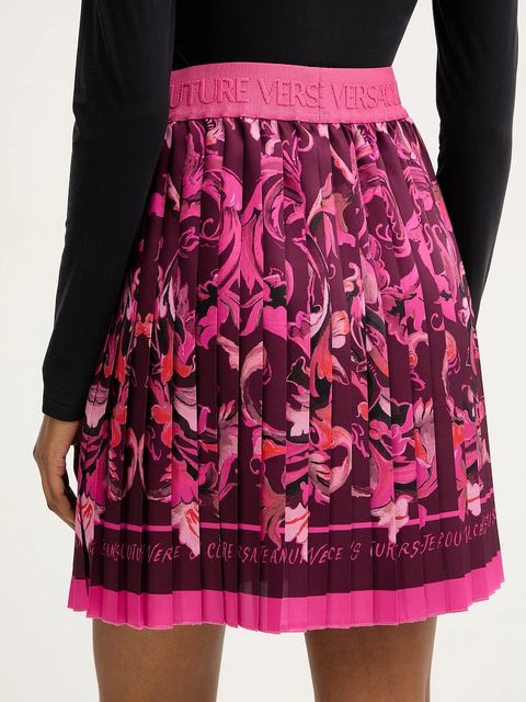 Versace Jeans Couture spódnica kolor bordowy mini prosta 79HAE8P0 NS723 - zdjęcie produktu nr 2