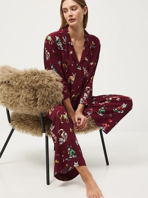 Medicine piżama damska kolor bordowy - zdjęcie produktu nr 1