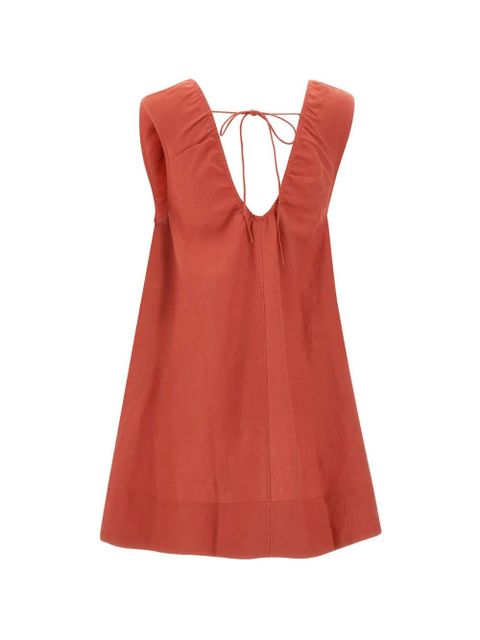 Faithfull the Brand Perla V-neck mini dress - Orange
