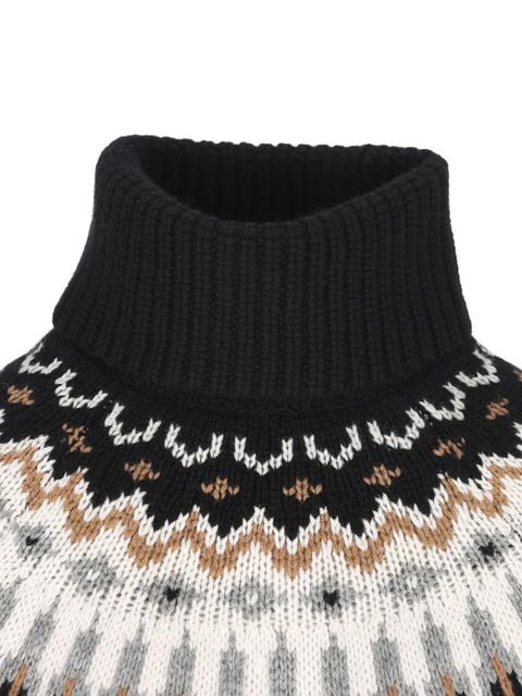 BOGNER patterned roll-neck sweater - Black