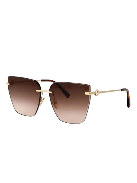 Bvlgari metal geometric sunglasses - Brown - zdjęcie produktu nr 2