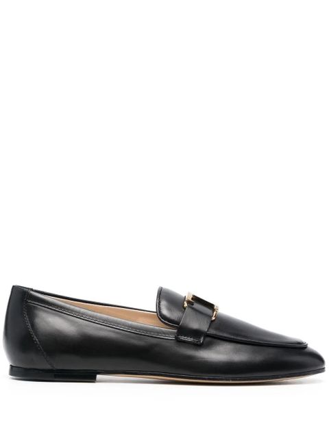 Tod's T-logo leather loafers - Black - zdjęcie produktu nr 1