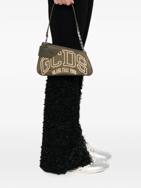GCDS logo-appliqué shoulder bag - Green