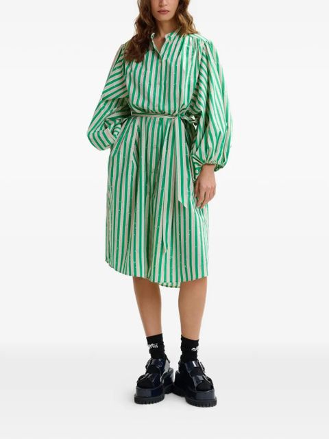 Essentiel Antwerp striped rhinestone midi dress - Green - zdjęcie produktu nr 2