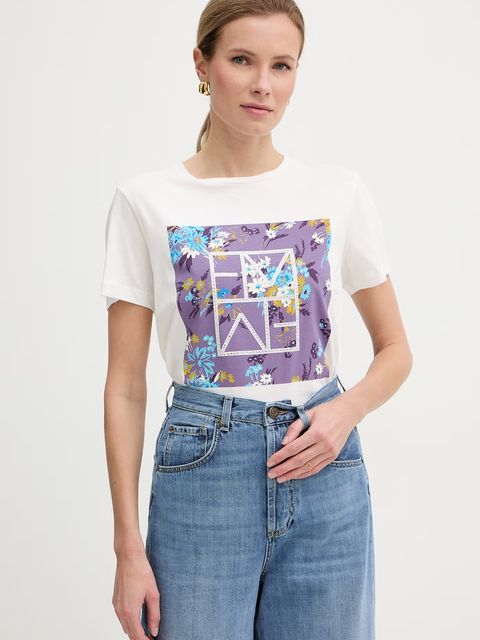 Marella t-shirt damski bawełniany Emme by Marella - zdjęcie produktu nr 2