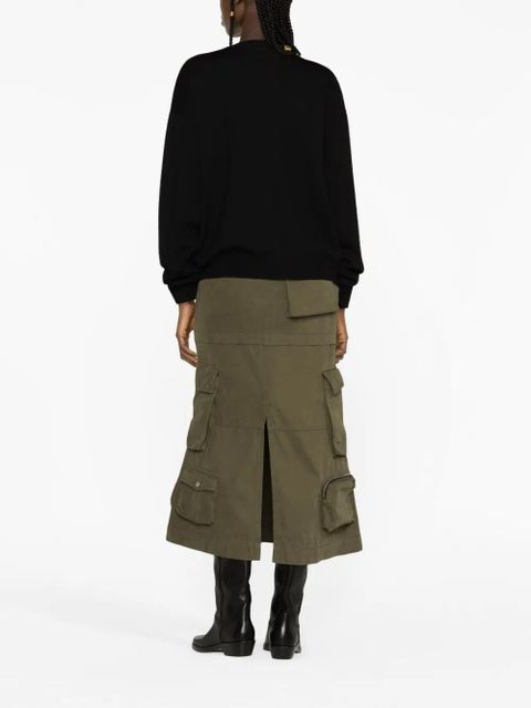 Coperni logo-print long-sleeve jumper - Black