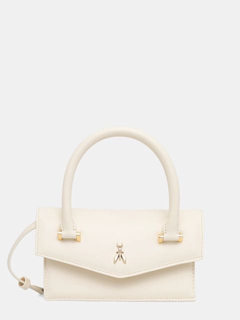 Patrizia Pepe torebka skórzana kolor beżowy - zdjęcie produktu nr 1