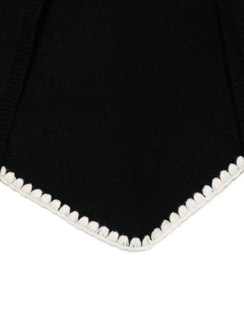 SANDRO crochet-trimmed scarf - Black - zdjęcie produktu nr 2