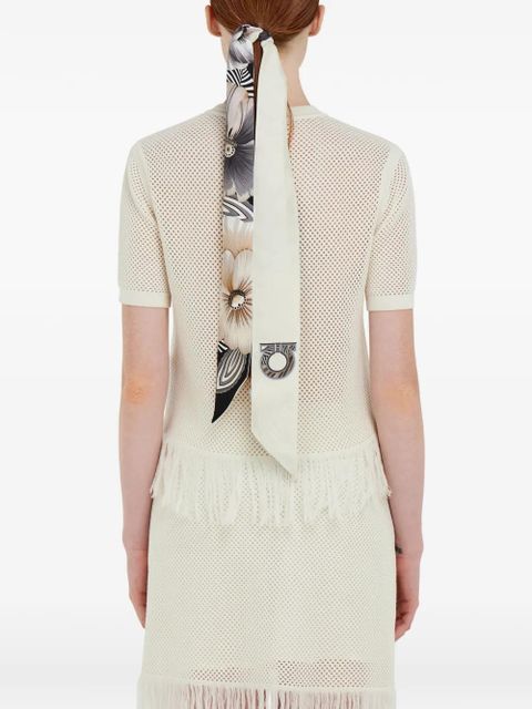 Ferragamo Brezza motif silk bandeau - Neutrals