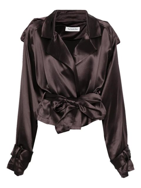 The Frankie Shop Simona satin blouse - Brown - zdjęcie produktu nr 1