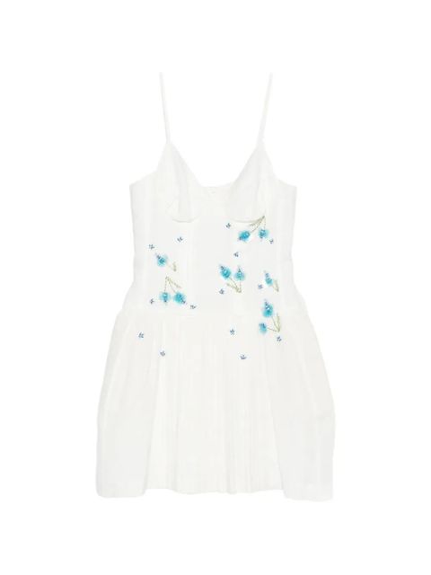 SHUSHU/TONG floral pleated mini dress - White - zdjęcie produktu nr 1