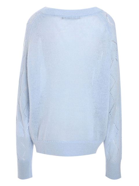 ROTATE BIRGER CHRISTENSEN pointelle-knit sweater - Blue - zdjęcie produktu nr 2