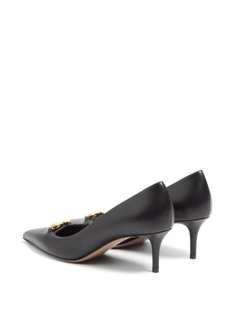 Valentino Garavani VLogoThe Bold Edition patent-leather pumps 60mm - Black