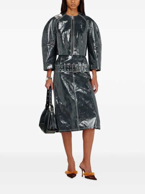 Diesel zip-up cropped jacket - Grey - zdjęcie produktu nr 2