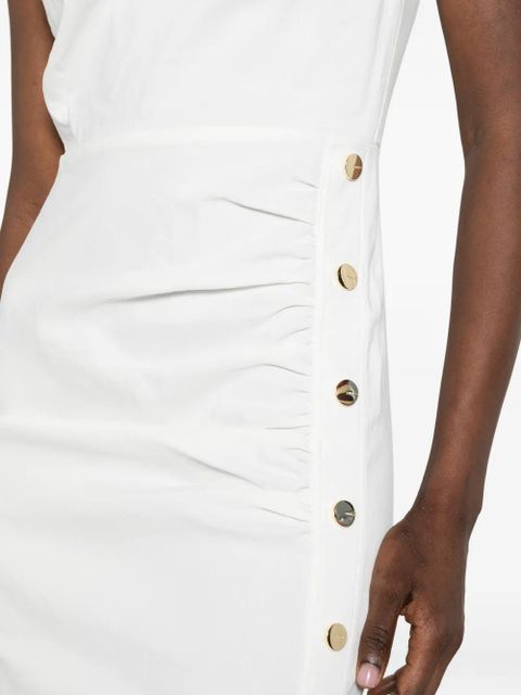PINKO Alissa button detail dress - White
