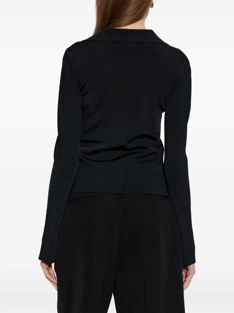 Alexander Wang long-sleeve polo-collar blouse - Black