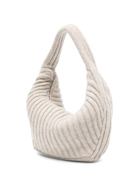 Aya Muse ribbed zip tote bag - Neutrals