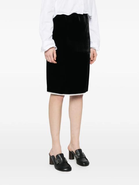Prada velvet midi skirt - Black - zdjęcie produktu nr 2