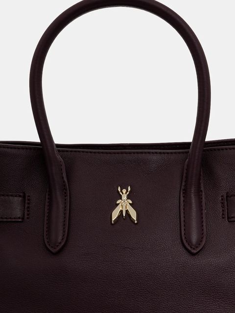 Patrizia Pepe torebka skórzana kolor fioletowy 8B0282 L162