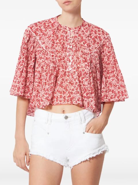 MARANT ÉTOILE Veelia floral-print top - Red