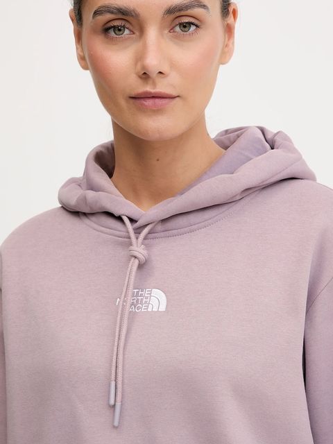 The North Face bluza Essential damska kolor różowy z kapturem gładka NF0A89EXD2Q1