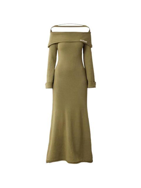 Isa Boulder off-shoulder long-sleeve maxi dress - Green - zdjęcie produktu nr 1