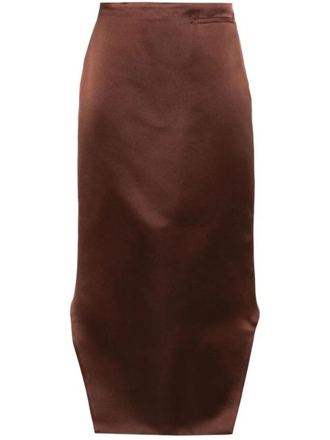 Givenchy high-low hem satin skirt - Brown - zdjęcie produktu nr 1