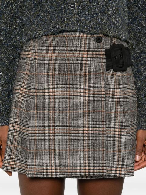 PINKO pleated check skirt - Grey
