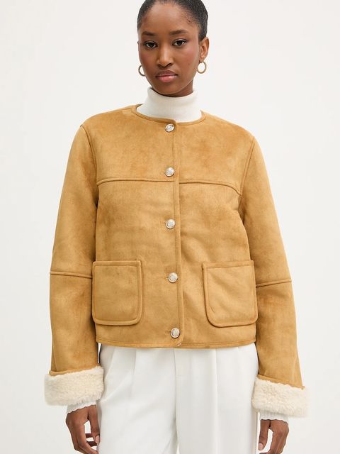 Morgan kurtka kolor brązowy przejściowa GPOLI - zdjęcie produktu nr 1