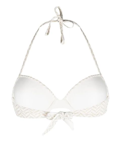 TWINSET herringbone-pattern bikini top - White - zdjęcie produktu nr 2