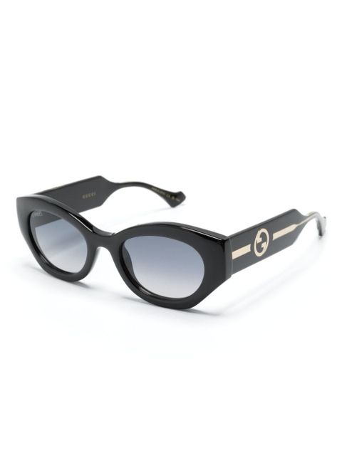 Gucci Eyewear oval-frame sunglasses - Black