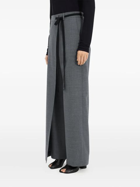 MM6 Maison Margiela tie-detail tailored trousers - Grey