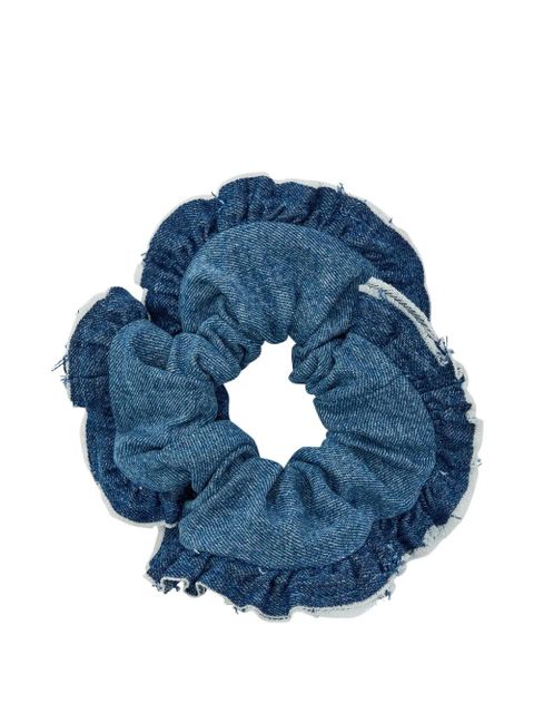 GANNI frayed scrunchie - Blue - zdjęcie produktu nr 1