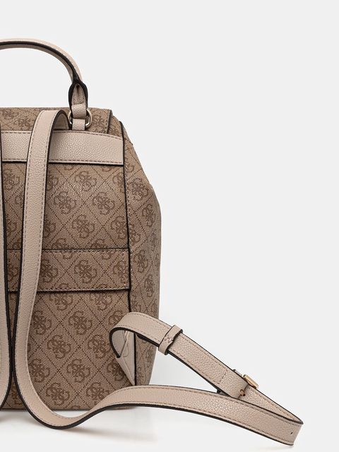 Guess plecak MANHATTAN damski kolor beżowy mały wzorzysty HWSG71 18310