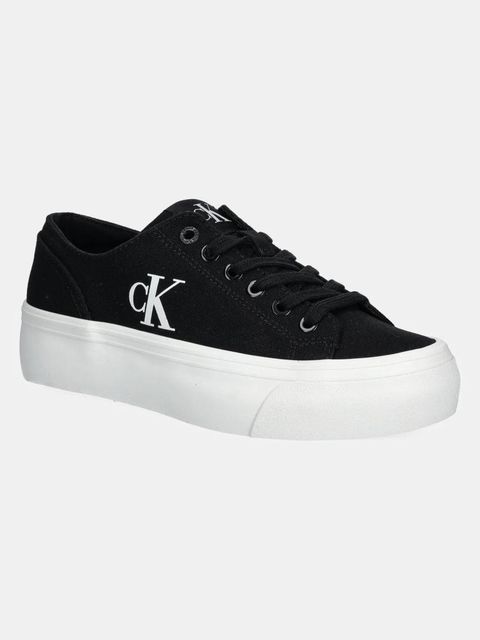 Calvin Klein Jeans tenisówki VULC FLATFORM LOW CV MG damskie kolor czarny YW0YW01763 - zdjęcie produktu nr 1