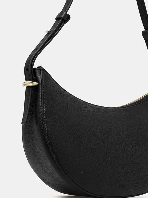 BOSS torebka skórzana kolor czarny 50547705