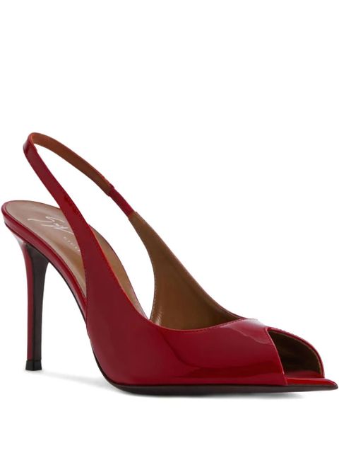 Giuseppe Zanotti 90mm Intriigo peep-toe slingback sandals - Red - zdjęcie produktu nr 1