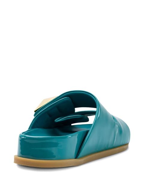 Valentino Garavani pyramid stud-embellishment slides - Blue