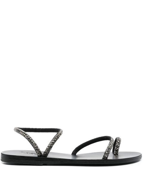 Ancient Greek Sandals Eleftheria crystal-embellished sandals - Black - zdjęcie produktu nr 1