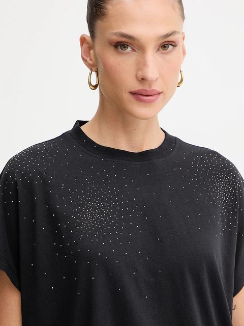 BOSS Orange t-shirt bawełniany damski kolor czarny 50547797