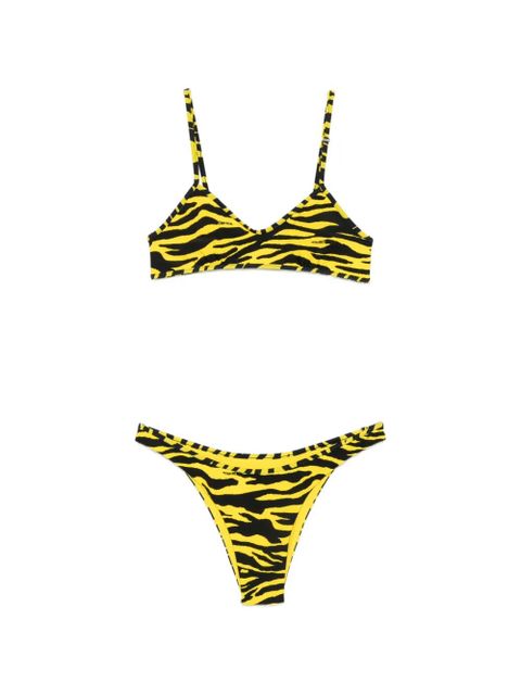 The Attico tiger-print bikini - Yellow - zdjęcie produktu nr 1