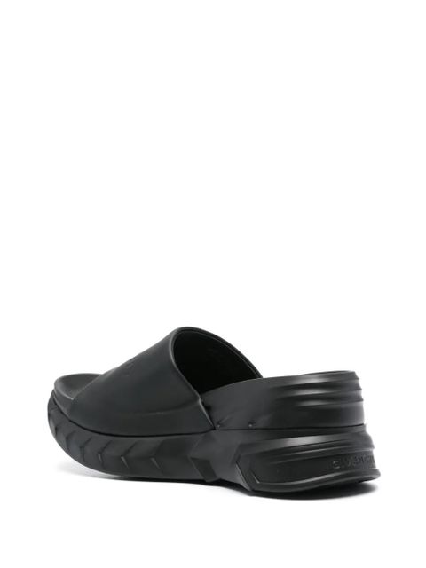 Givenchy logo-debossed leather slides - Black