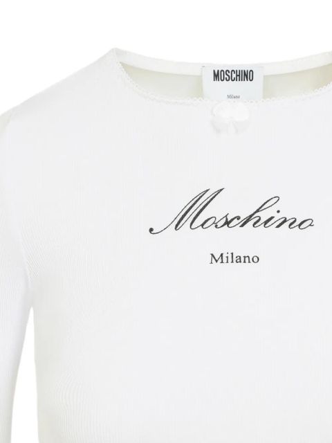 Moschino scalloped long-sleeve t-shirt - White
