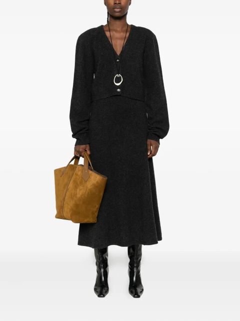 Nanushka A-line knitted midi skirt - Grey