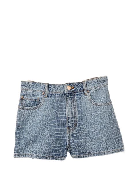 Self-Portrait rhinestone denim shorts - Blue - zdjęcie produktu nr 1