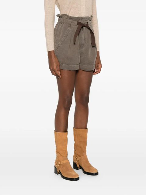 MARANT ÉTOILE Nirma drawstring pleated shorts - Brown - zdjęcie produktu nr 2